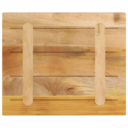 Tafelblad rechthoekig 60x50x3,8 cm massief ruw mangohout
