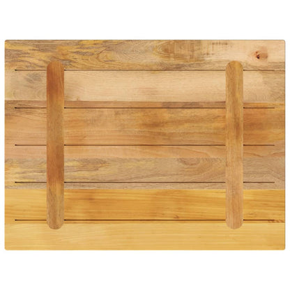 Tafelblad rechthoekig 70x50x3,8 cm massief ruw mangohout