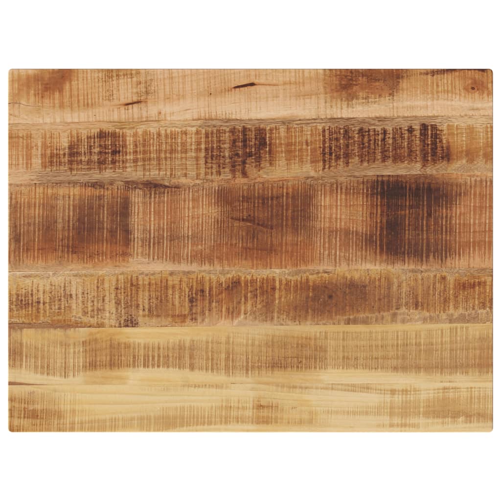 Tafelblad rechthoekig 80x50x3,8 cm massief ruw mangohout