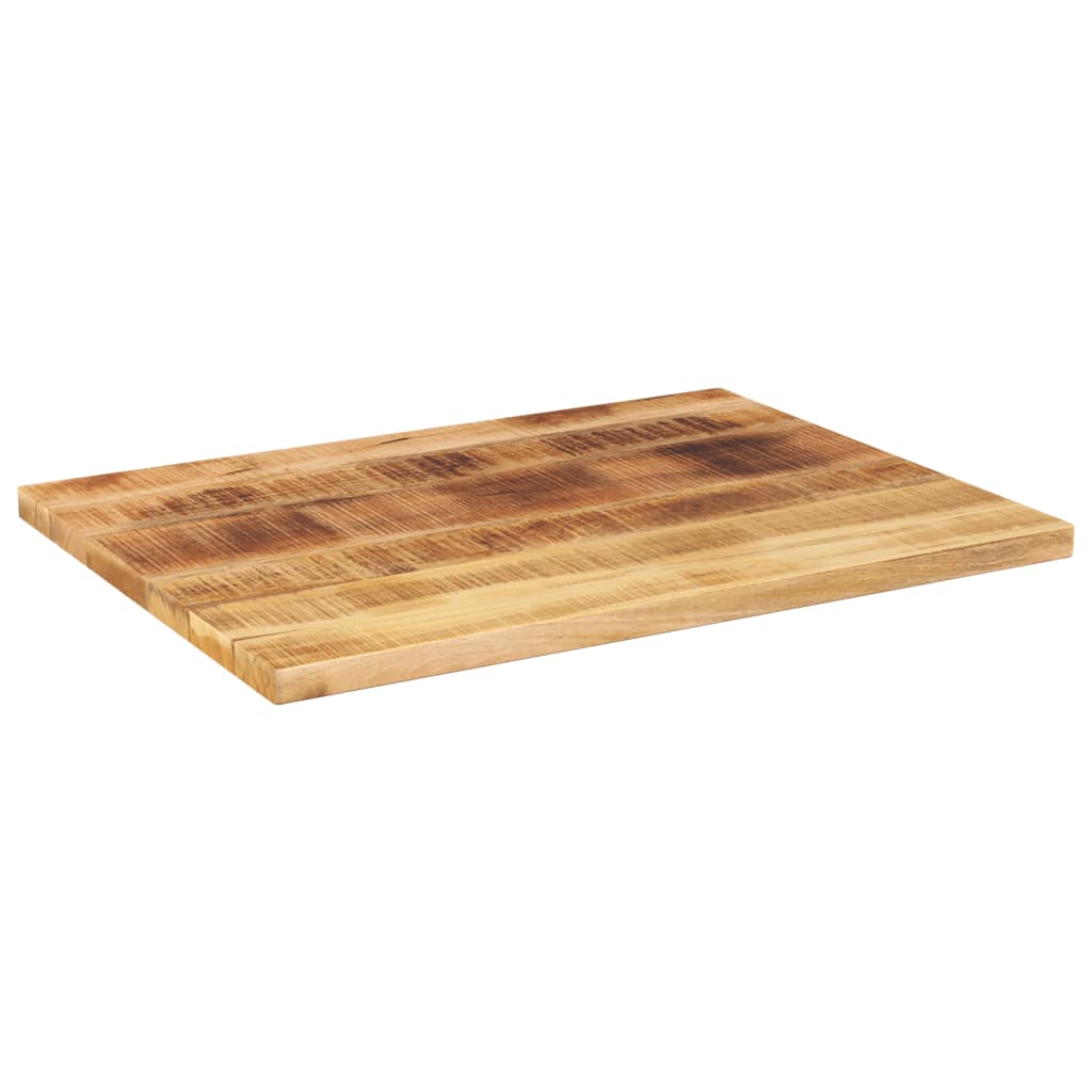 Tafelblad rechthoekig 80x50x3,8 cm massief ruw mangohout