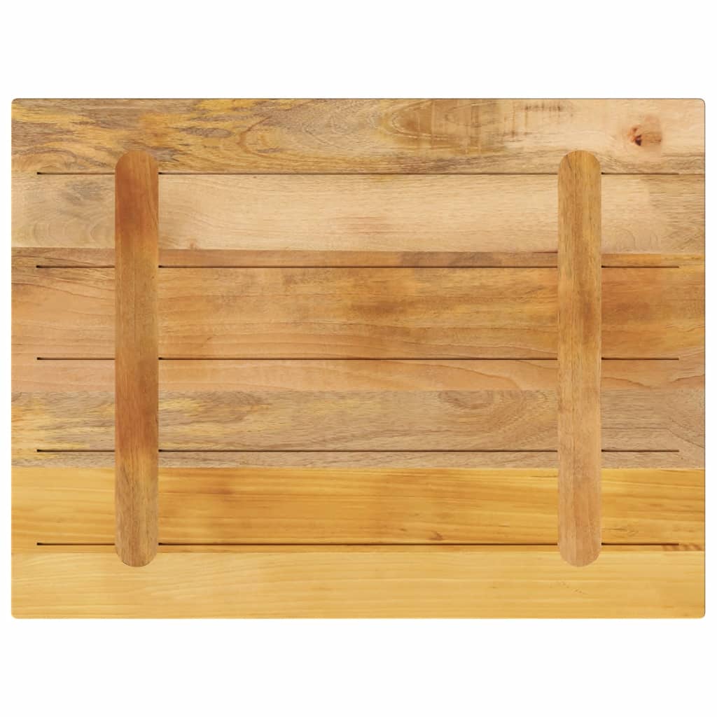 Tafelblad rechthoekig 80x50x3,8 cm massief ruw mangohout
