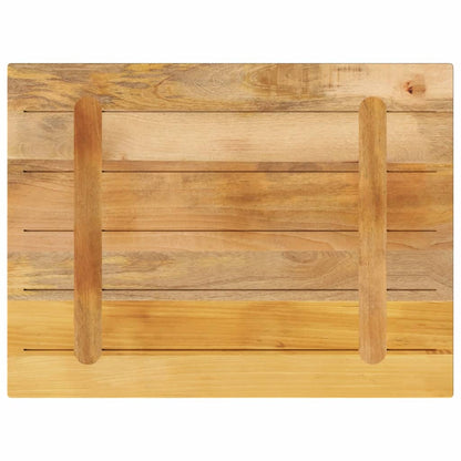 Tafelblad rechthoekig 80x50x3,8 cm massief ruw mangohout
