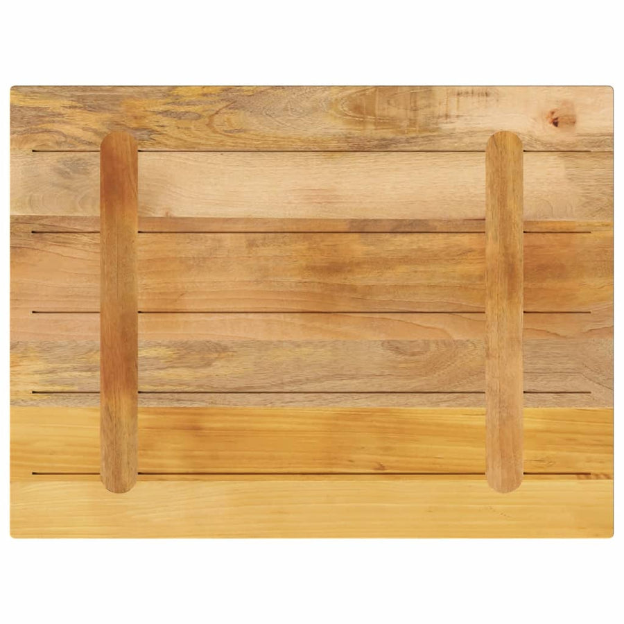 Tafelblad rechthoekig 70x60x3,8 cm massief ruw mangohout