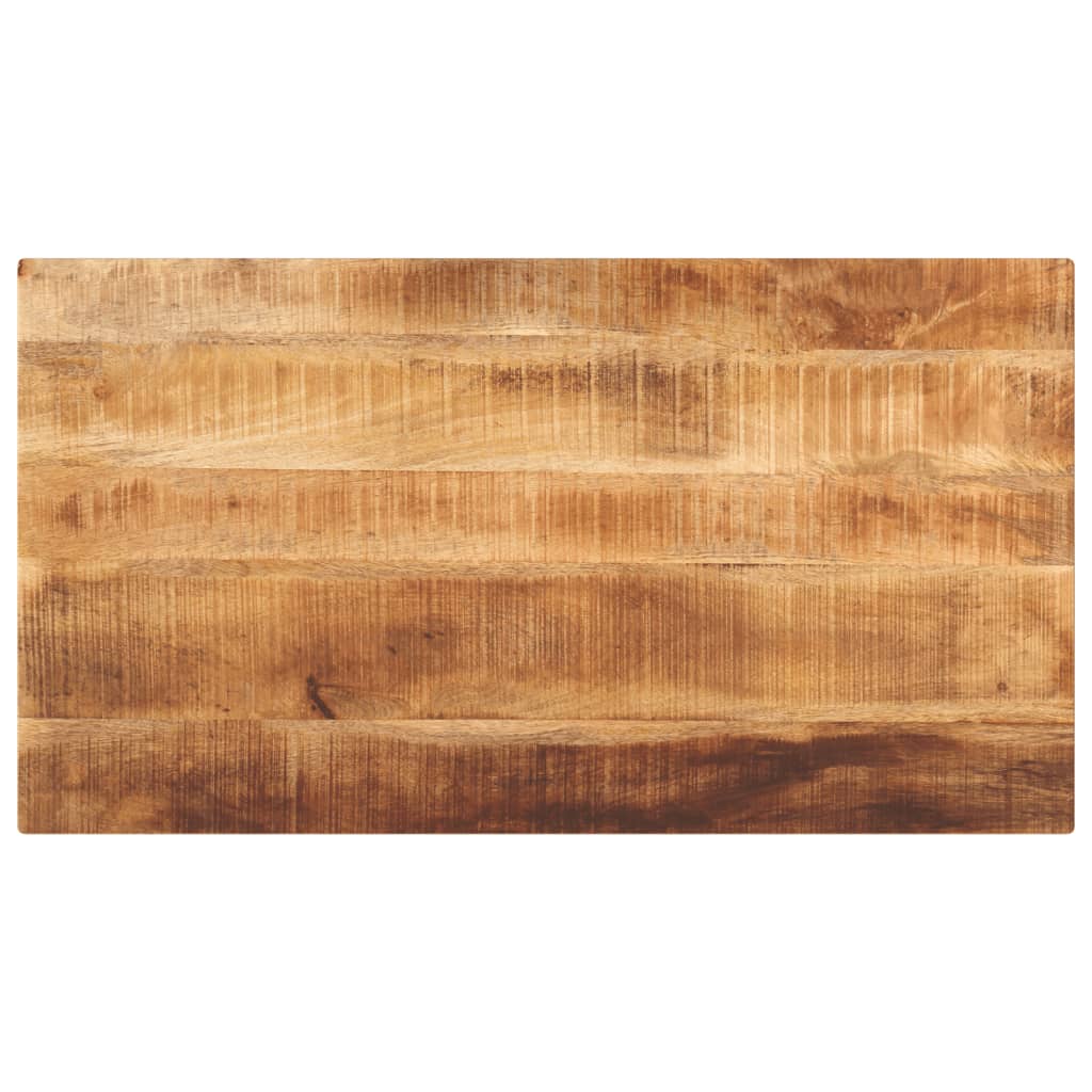 Tafelblad rechthoekig 100x60x3,8 cm massief ruw mangohout