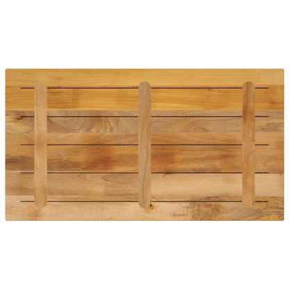 Tafelblad rechthoekig 100x60x3,8 cm massief ruw mangohout