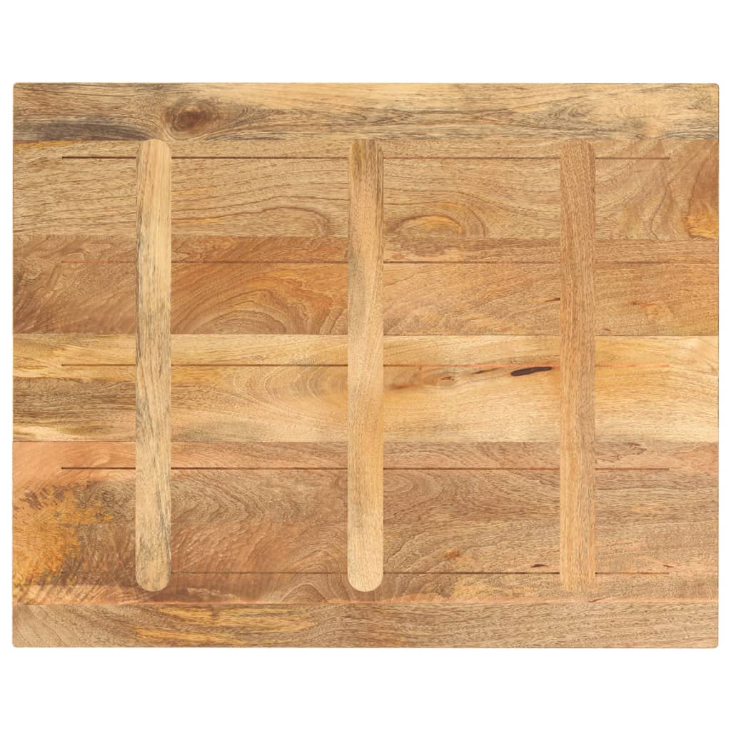 Tafelblad rechthoekig 100x80x2,5 cm massief mangohout