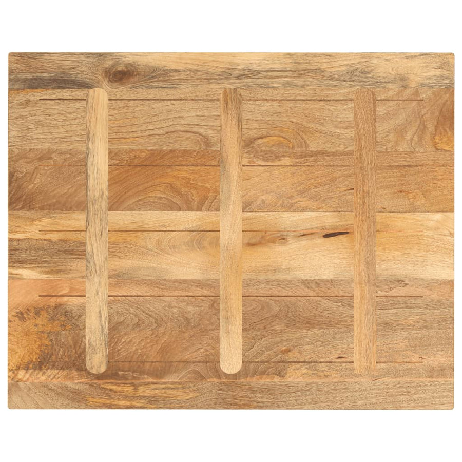 Tafelblad rechthoekig 100x80x3,8 cm massief mangohout