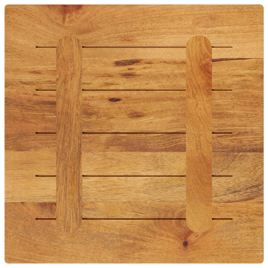 Tafelblad Vierkant 50X50X2,5 Cm Massief Mangohout Mangohout (Eikenafwerking) 25 mm