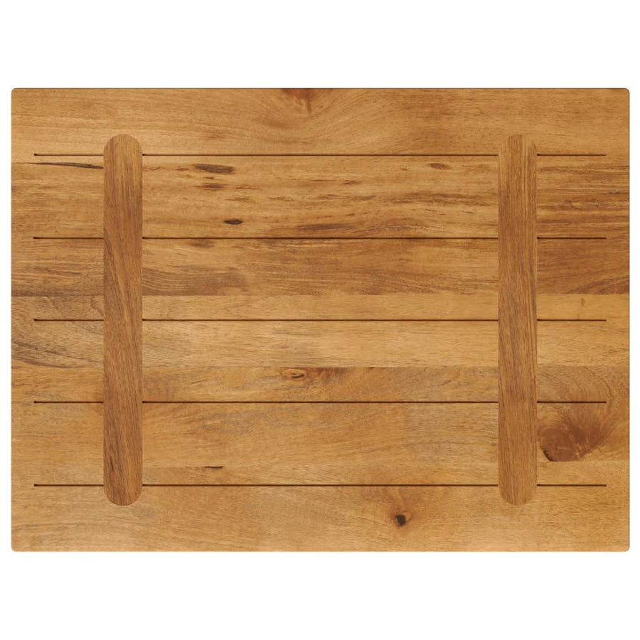 Tafelblad rechthoekig 70x60x3,8 cm massief mangohout