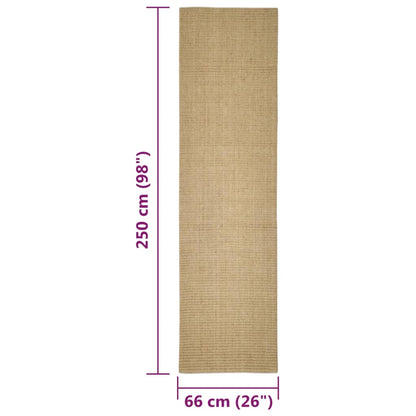 Sisalmat Voor Krabpaal 66 x 250 cm Lichtbruin