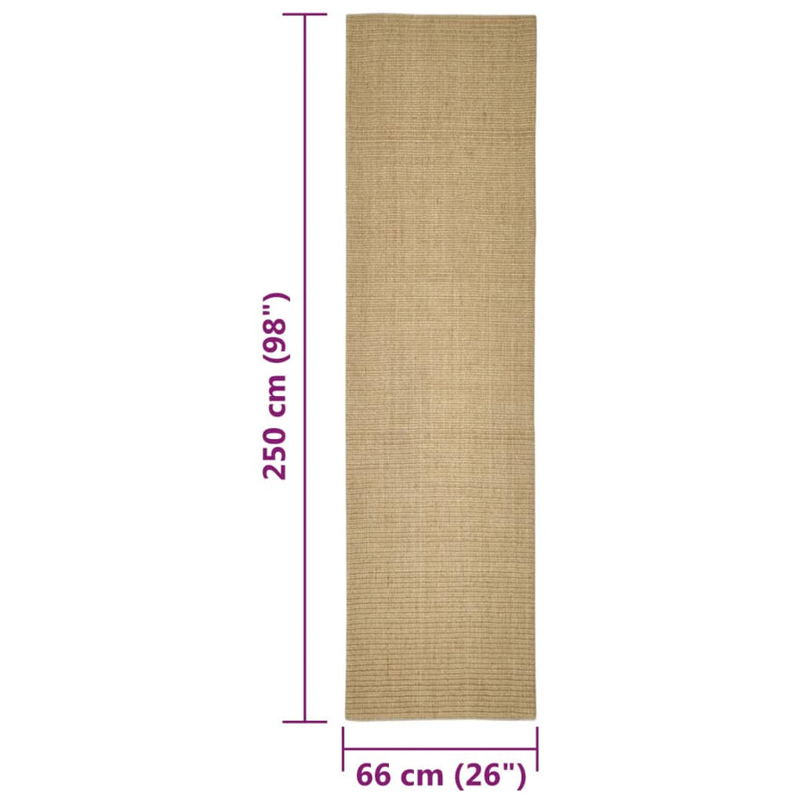 Sisalmat Voor Krabpaal 66 x 250 cm Lichtbruin