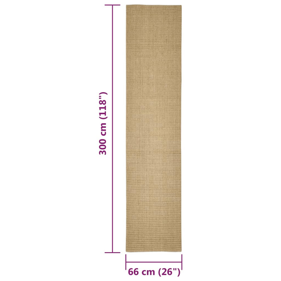 Sisalmat Voor Krabpaal 66X300 Cm 66 x 300 cm Lichtbruin
