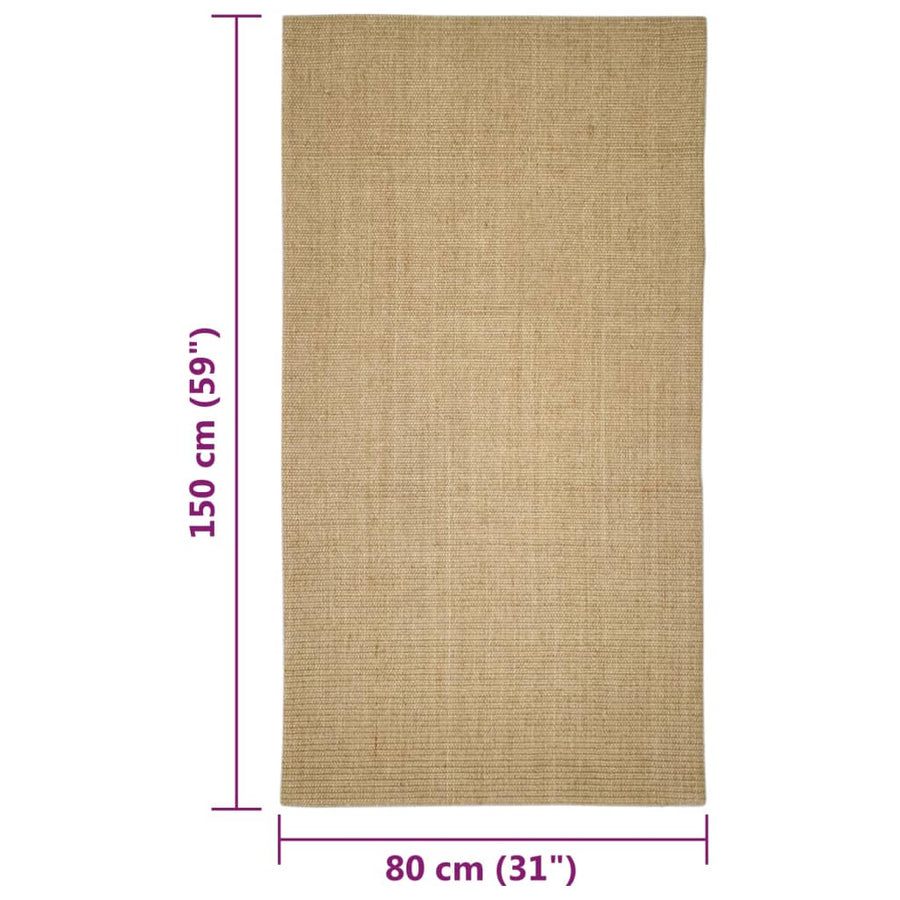 Sisalmat Voor Krabpaal 80 x 150 cm Lichtbruin