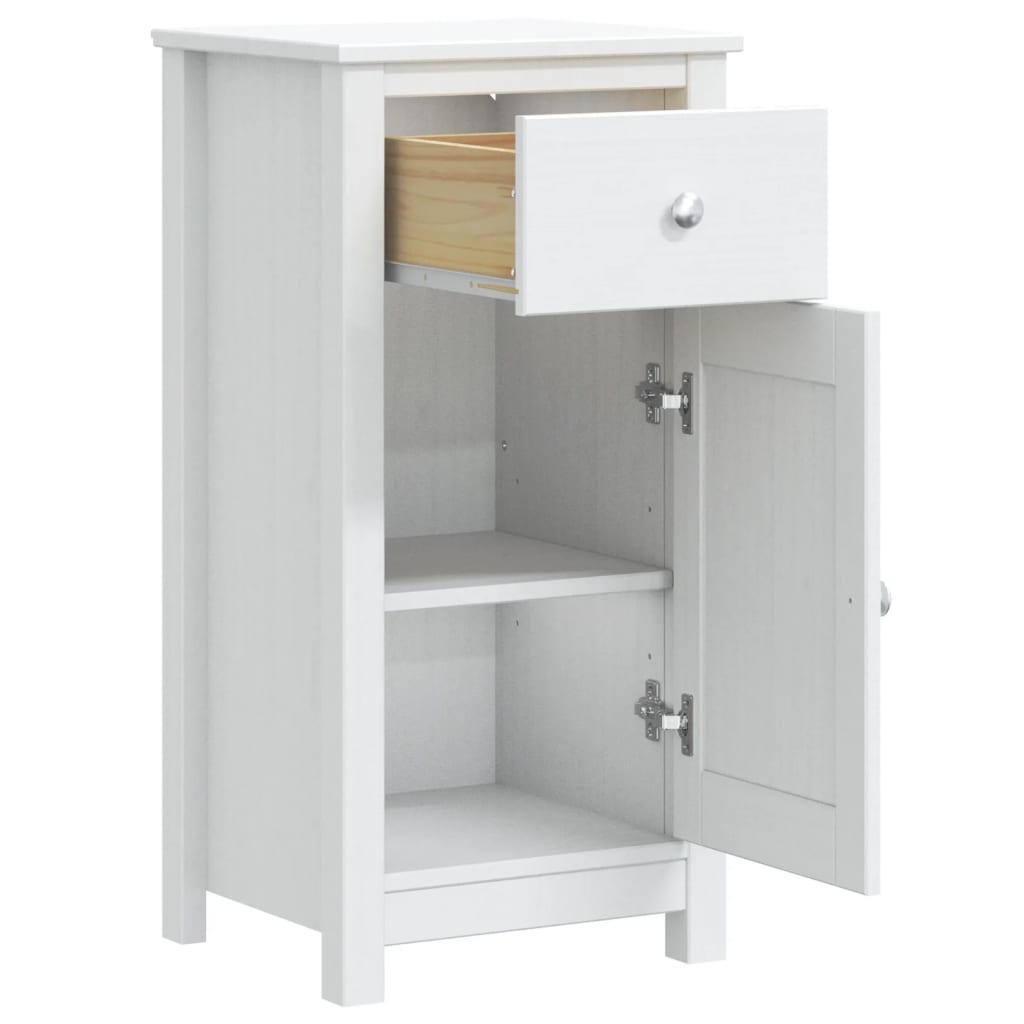 Badkamerkast Berg Massief Grenenhout 40 x 34 x 80 cm Wit
