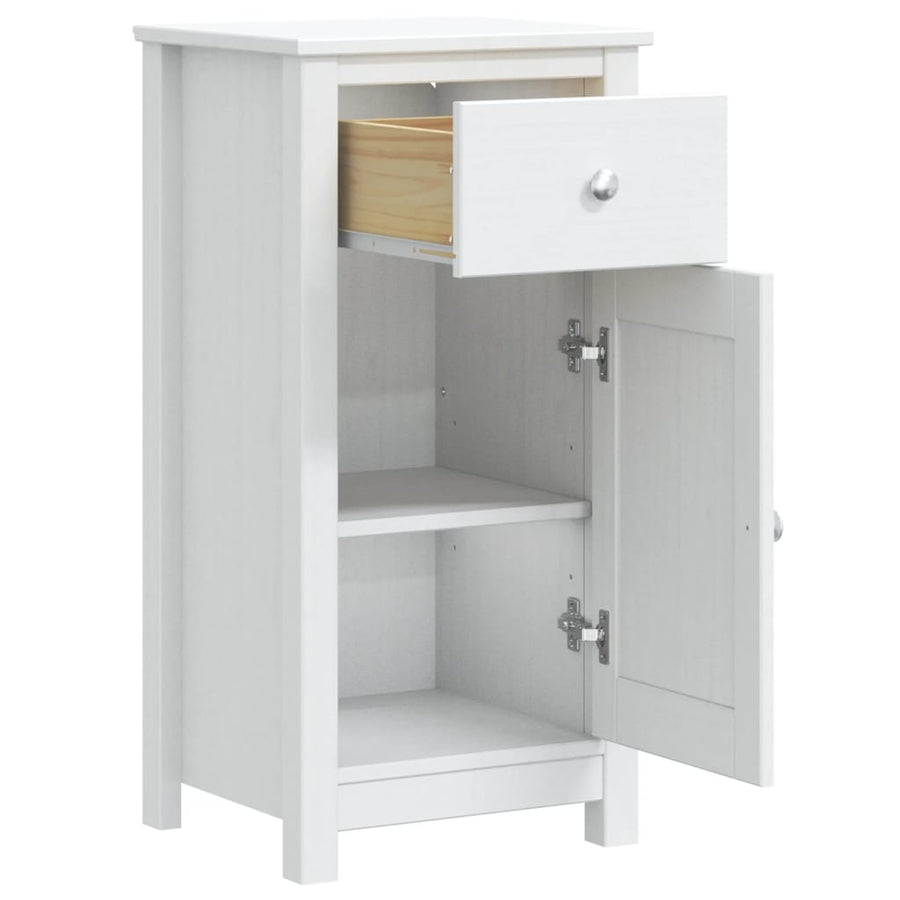 Badkamerkast Berg Massief Grenenhout 40 x 34 x 80 cm Wit