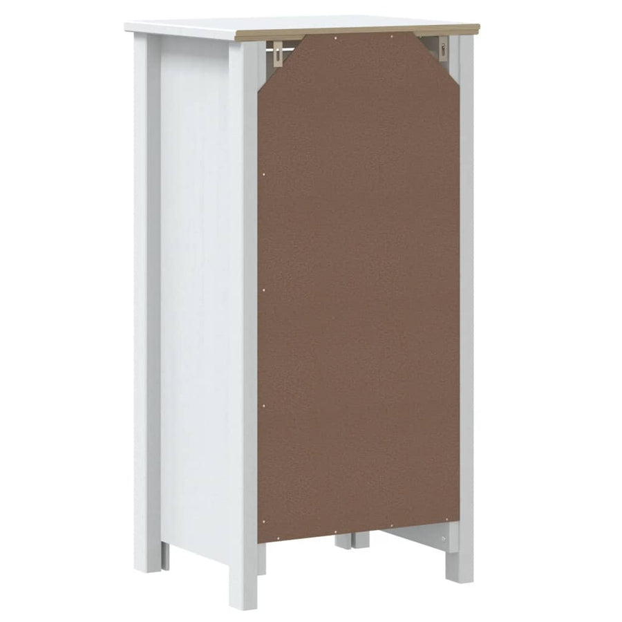 Badkamerkast Berg Massief Grenenhout 40 x 34 x 80 cm Wit