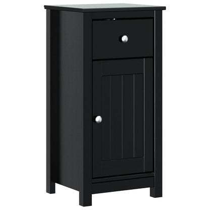 Badkamerkast Berg Massief Grenenhout 40 x 34 x 80 cm Zwart