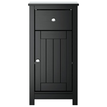 Badkamerkast Berg Massief Grenenhout 40 x 34 x 80 cm Zwart