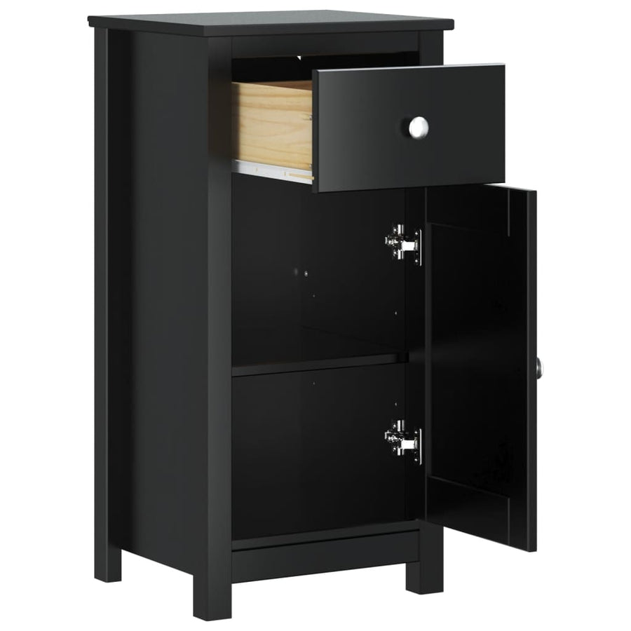 Badkamerkast Berg Massief Grenenhout 40 x 34 x 80 cm Zwart
