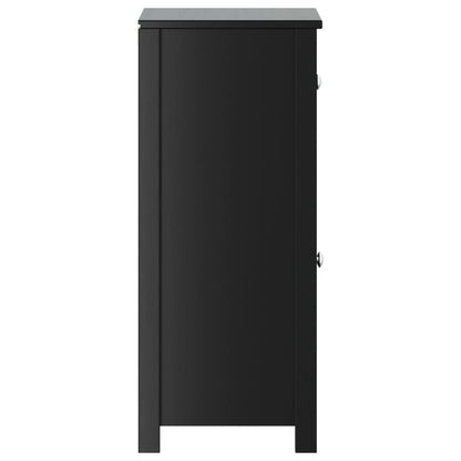 Badkamerkast Berg Massief Grenenhout 40 x 34 x 80 cm Zwart