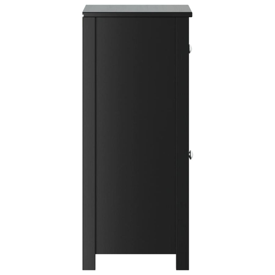 Badkamerkast Berg Massief Grenenhout 40 x 34 x 80 cm Zwart