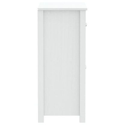 Badkamerkast Berg 69,5X34X80 Cm Massief Grenenhout Wit