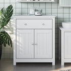 Bathroom cabinet BERG 69.5x34x80 cm solid pine wood white