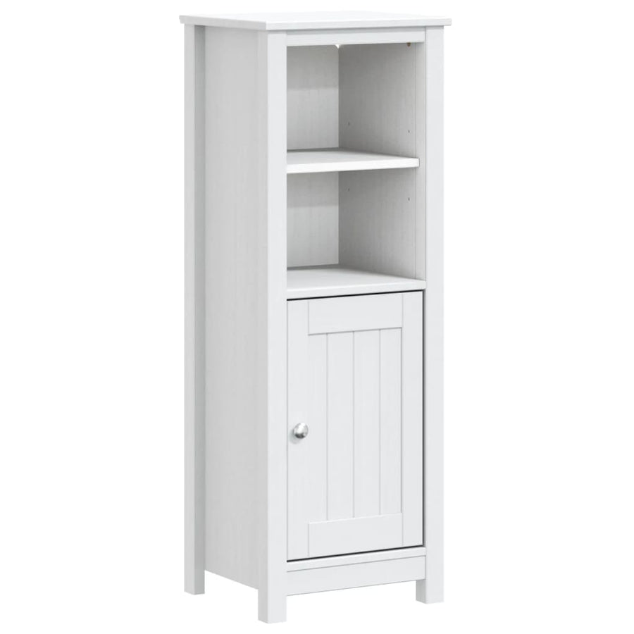 Badkamerkast Berg 40X34X110 Cm Massief Grenenhout Wit