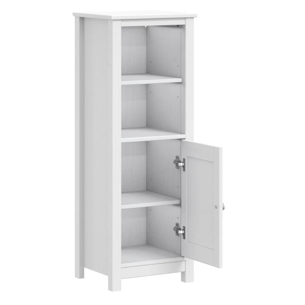 Badkamerkast Berg 40X34X110 Cm Massief Grenenhout Wit