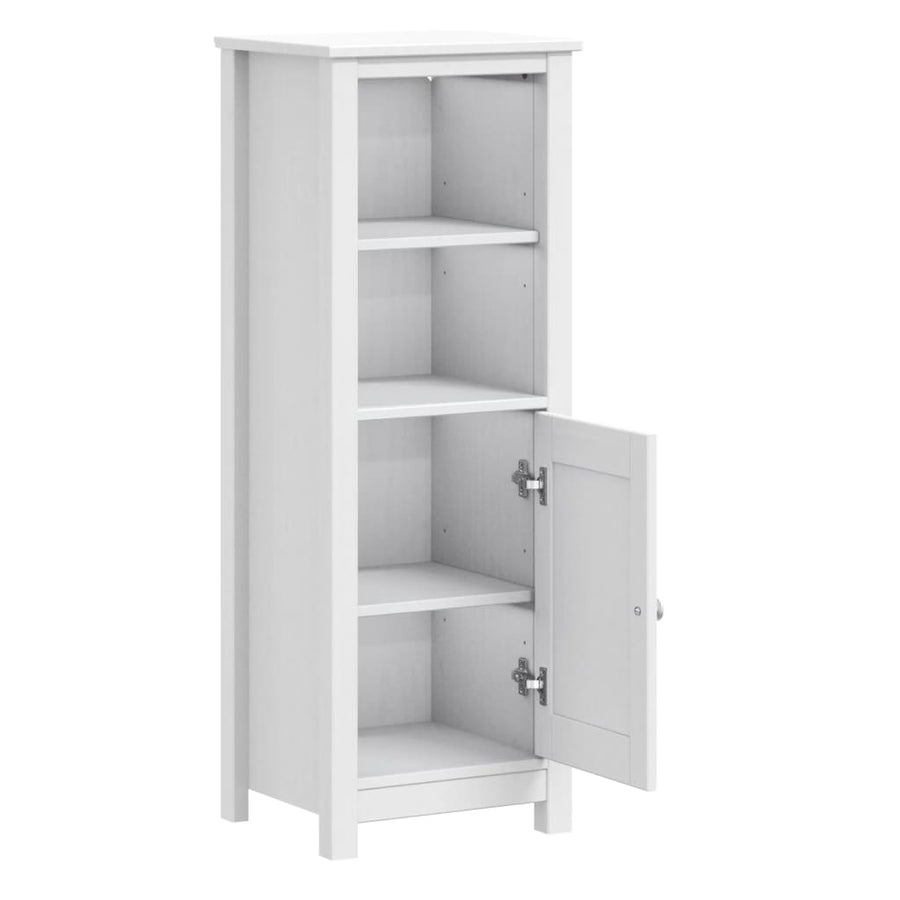 Badkamerkast Berg 40X34X110 Cm Massief Grenenhout Wit