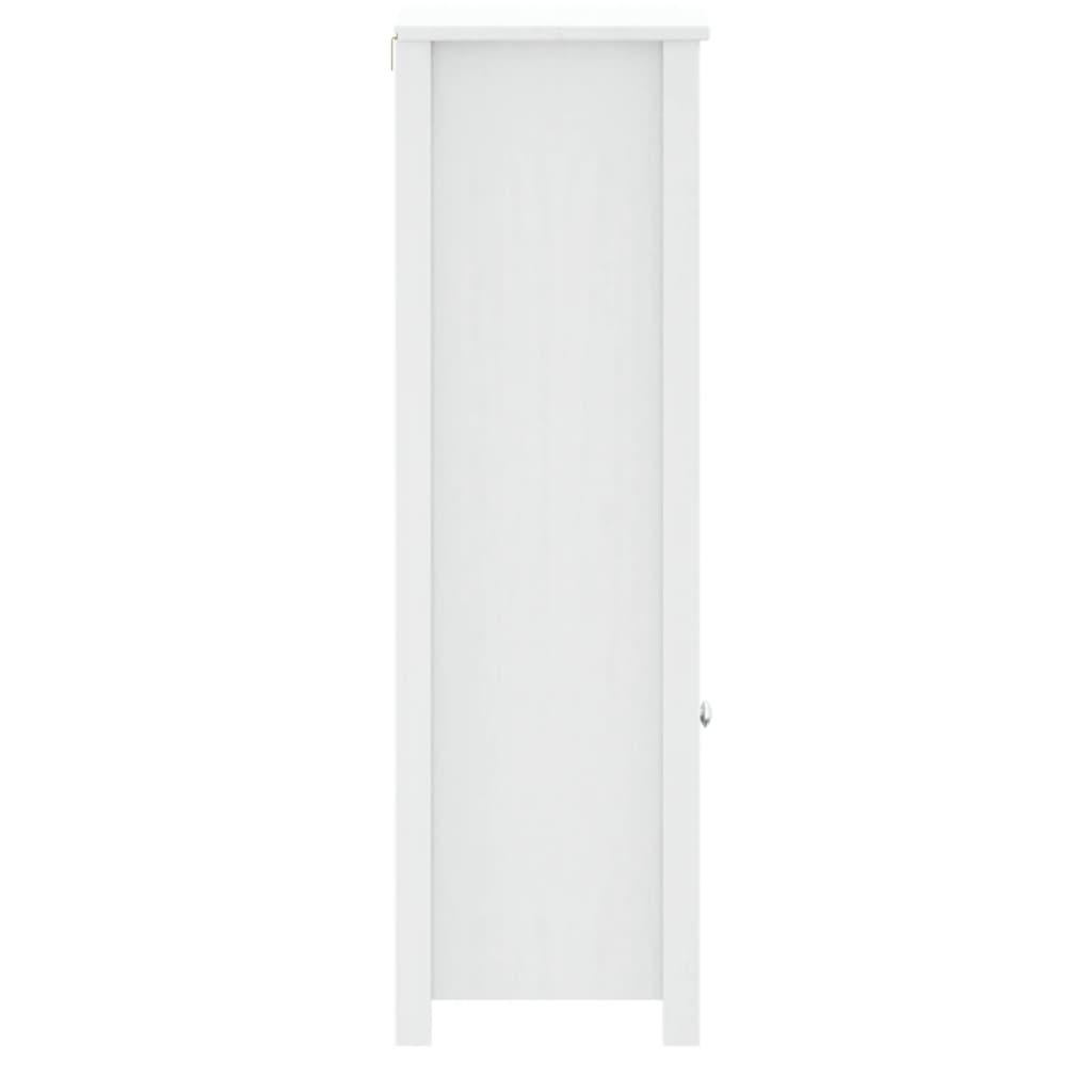 Badkamerkast Berg 40X34X110 Cm Massief Grenenhout Wit