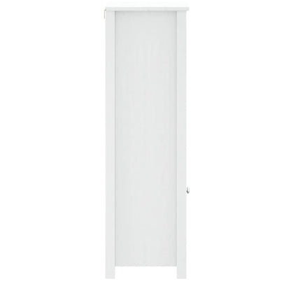 Badkamerkast Berg 40X34X110 Cm Massief Grenenhout Wit