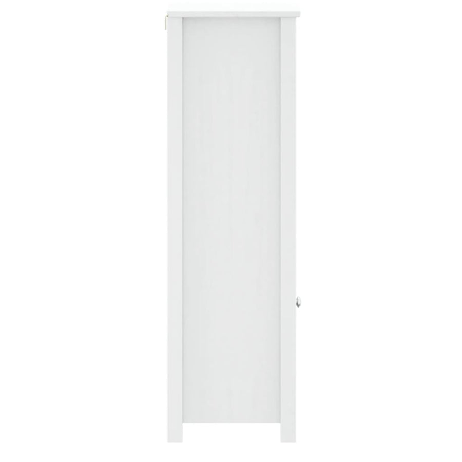 Badkamerkast Berg 40X34X110 Cm Massief Grenenhout Wit