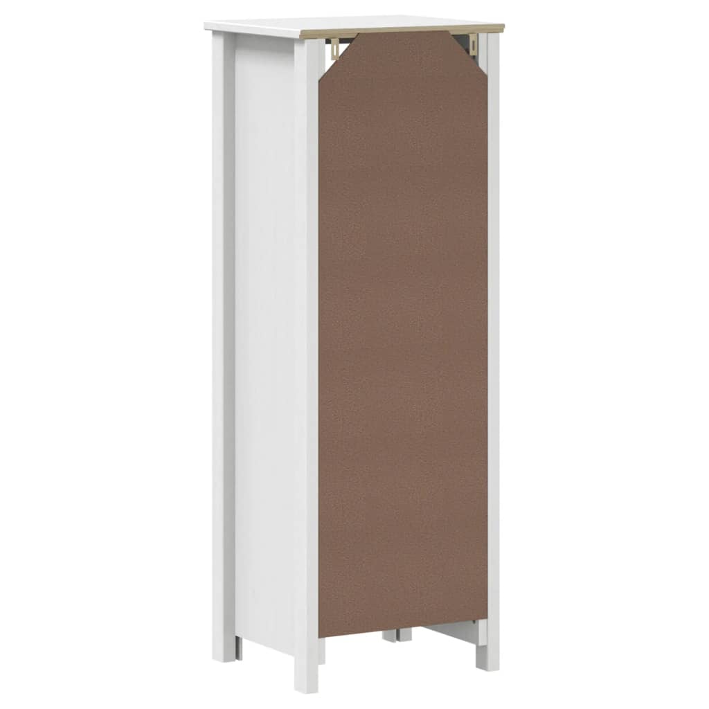Badkamerkast Berg 40X34X110 Cm Massief Grenenhout Wit