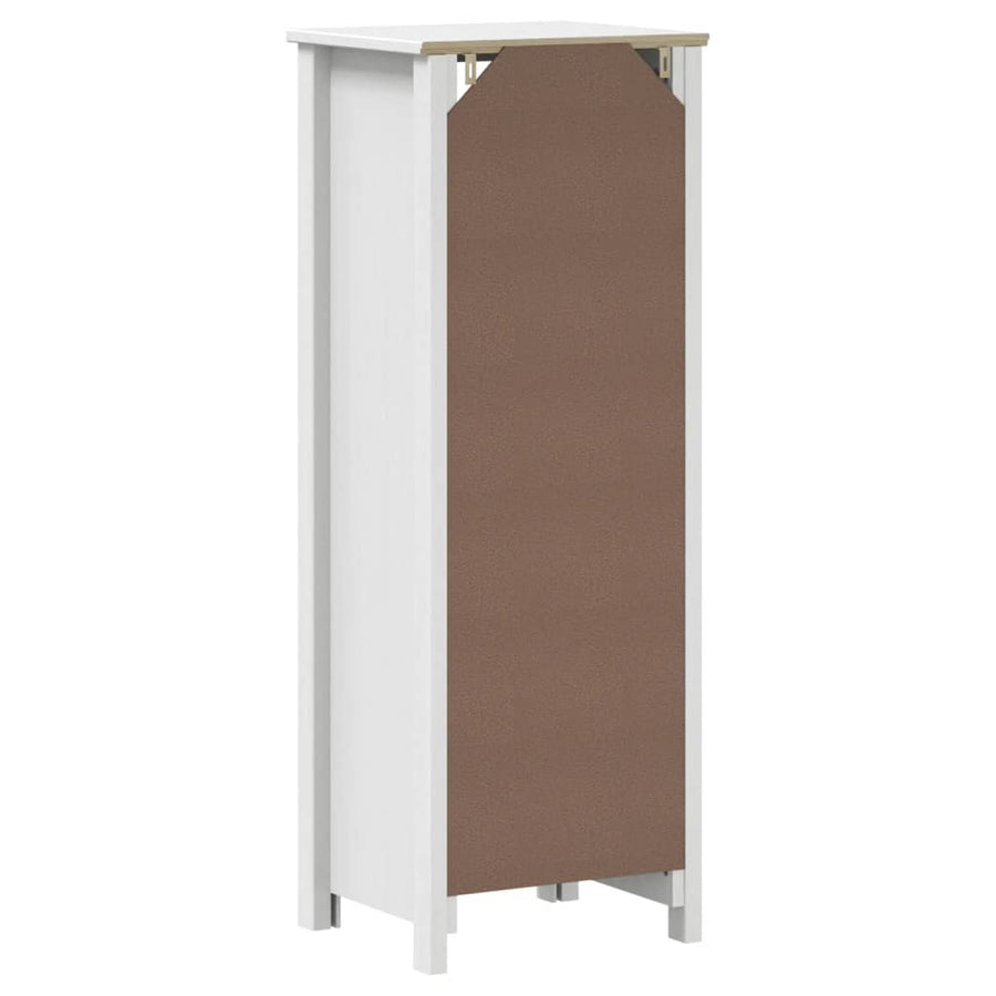 Badkamerkast Berg 40X34X110 Cm Massief Grenenhout Wit