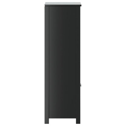 Badkamerkast Berg 40X34X110 Cm Massief Grenenhout Zwart