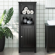 Badkamerkast grenenhout 40x34x110 cm zwart