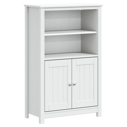 Badkamerkast Berg 69,5X34X110 Cm Massief Grenenhout Wit