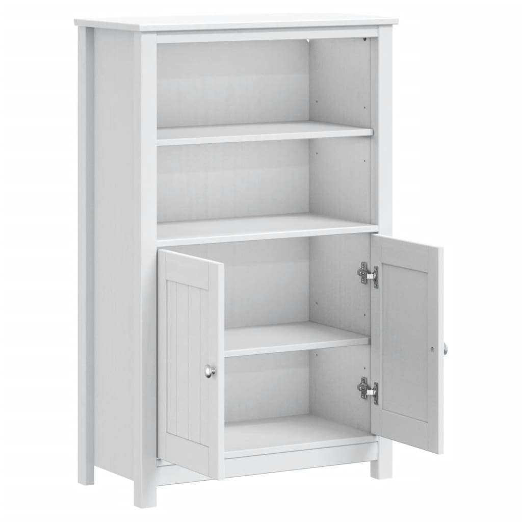 Badkamerkast Berg 69,5X34X110 Cm Massief Grenenhout Wit
