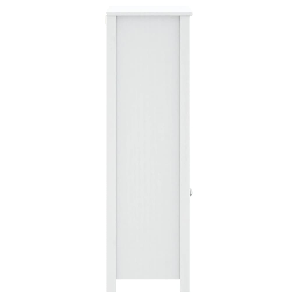 Badkamerkast Berg 69,5X34X110 Cm Massief Grenenhout Wit
