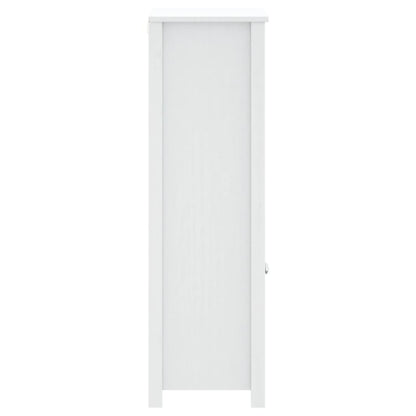 Badkamerkast Berg 69,5X34X110 Cm Massief Grenenhout Wit