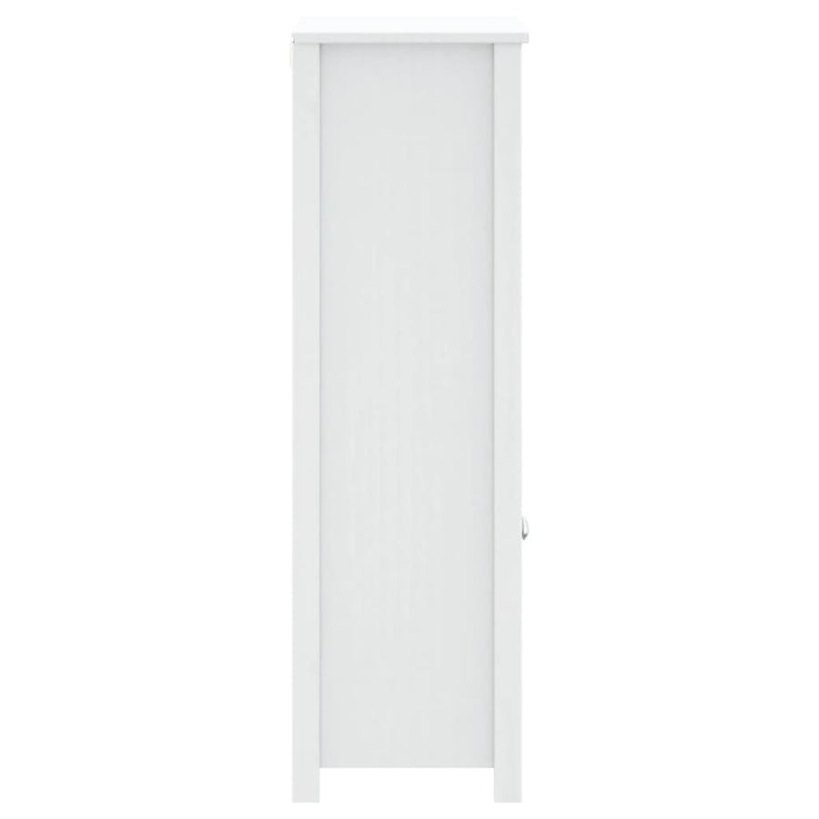 Badkamerkast Berg 69,5X34X110 Cm Massief Grenenhout Wit