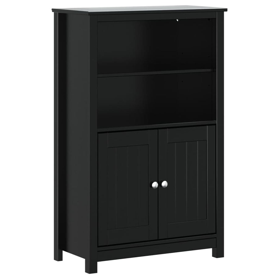 Badkamerkast Berg 69,5X34X110 Cm Massief Grenenhout 69.5 x 34 x 110 cm Zwart