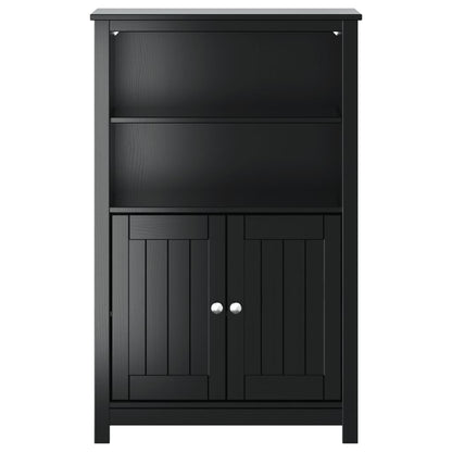 Badkamerkast Berg 69,5X34X110 Cm Massief Grenenhout 69.5 x 34 x 110 cm Zwart