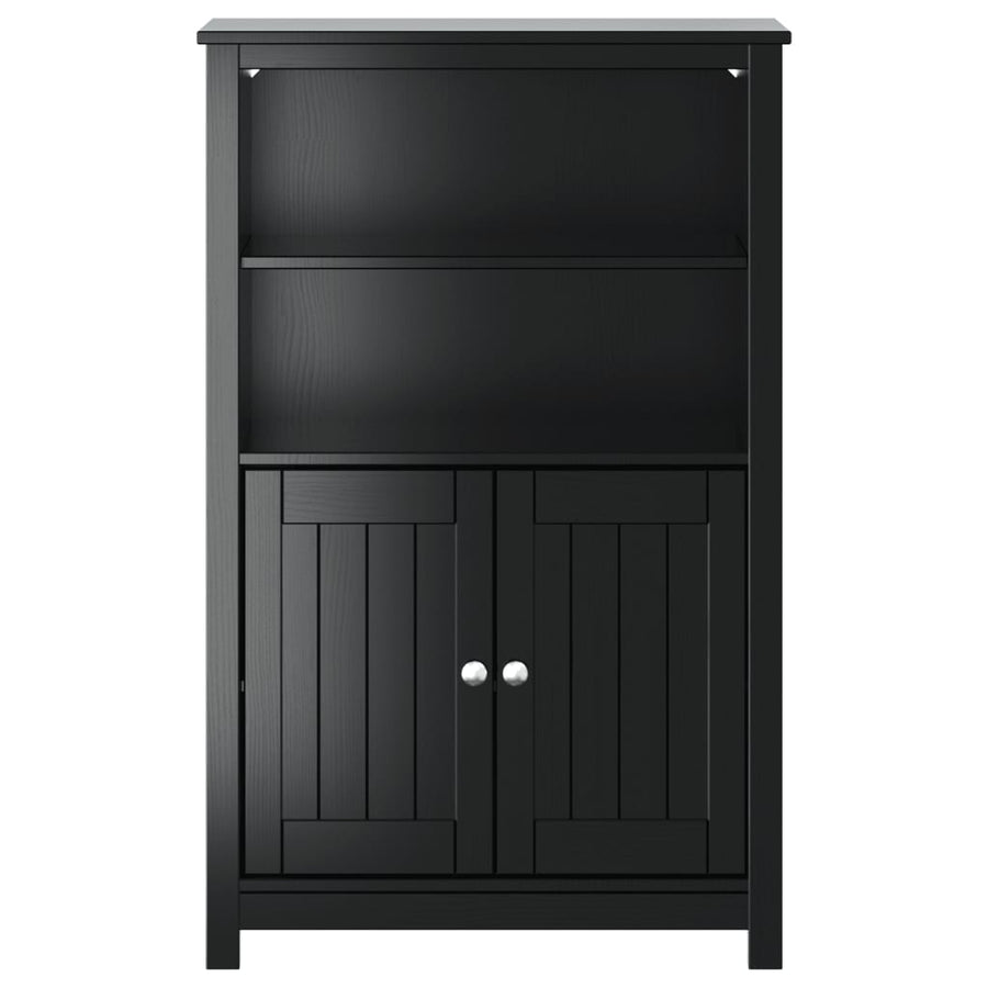 Badkamerkast Berg 69,5X34X110 Cm Massief Grenenhout 69.5 x 34 x 110 cm Zwart