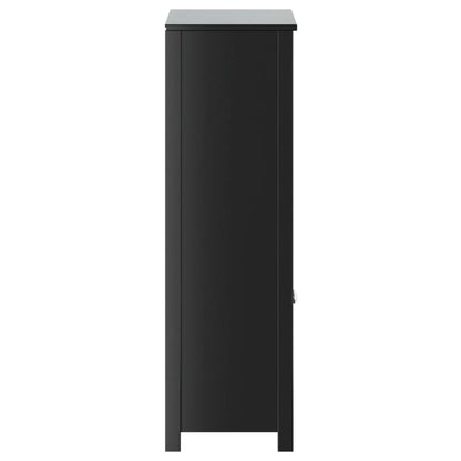 Badkamerkast Berg 69,5X34X110 Cm Massief Grenenhout 69.5 x 34 x 110 cm Zwart
