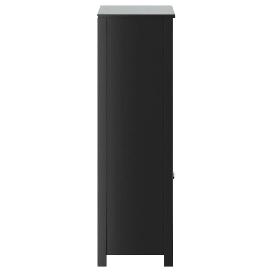 Badkamerkast Berg 69,5X34X110 Cm Massief Grenenhout 69.5 x 34 x 110 cm Zwart