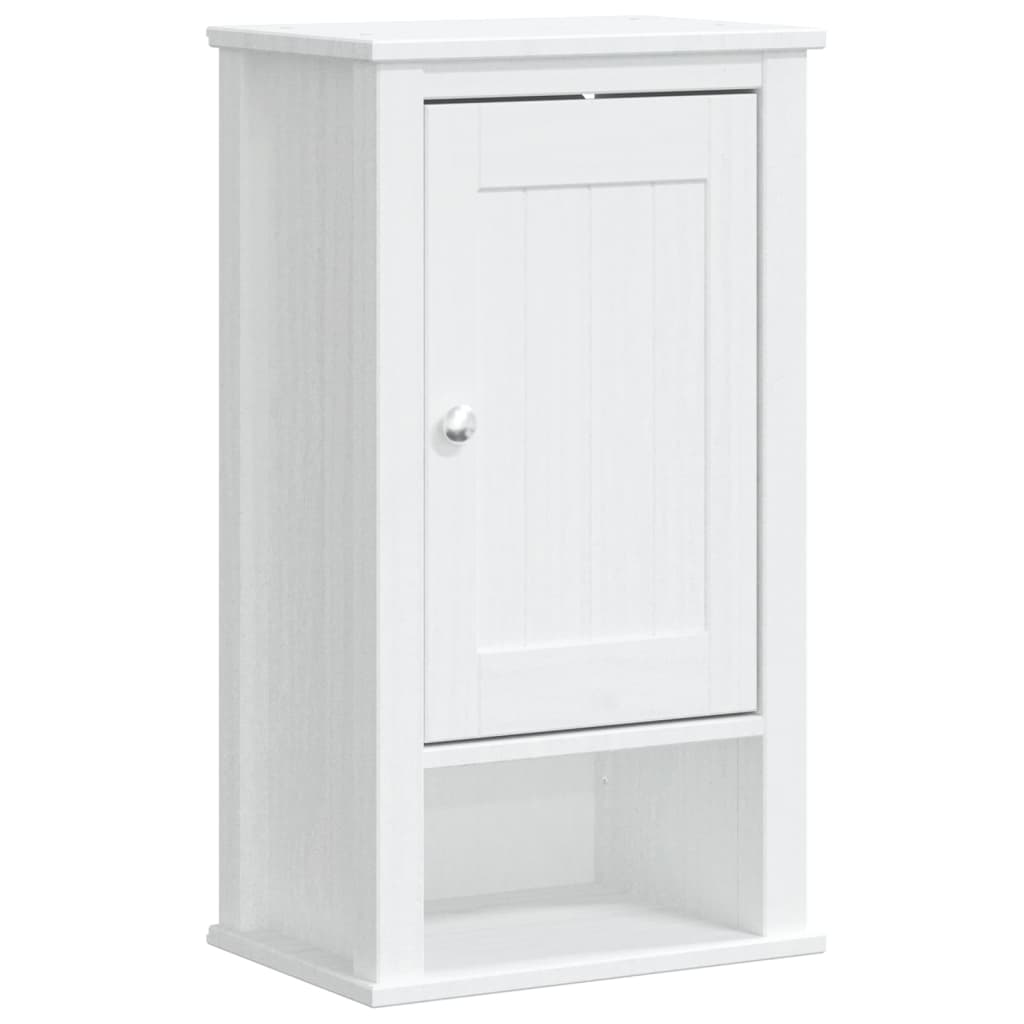 Badkamerkast Berg 40X27X71,5 Cm Massief Grenenhout Wit