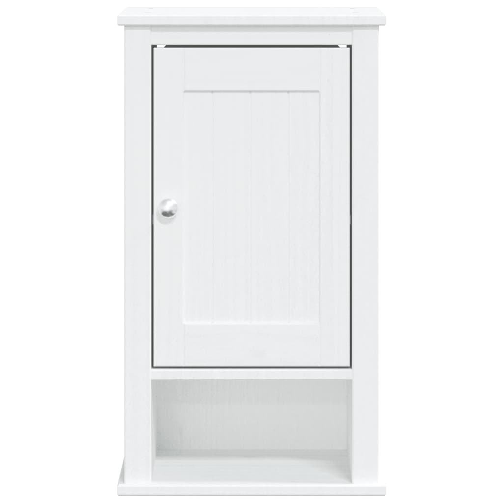 Badkamerkast Berg 40X27X71,5 Cm Massief Grenenhout Wit