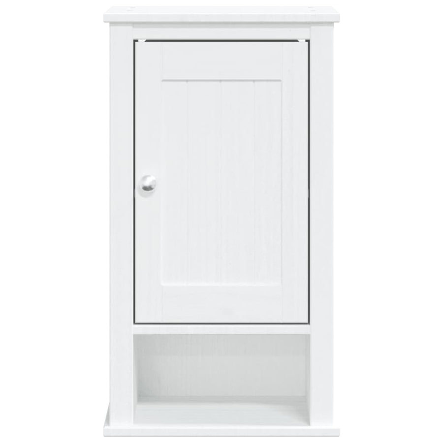 Badkamerkast Berg 40X27X71,5 Cm Massief Grenenhout Wit